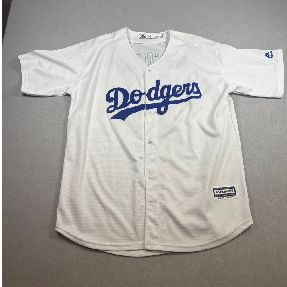 Majestic Los Angeles Dodgers Manny Machado 8 Jersey Mens Medium White Cool Base